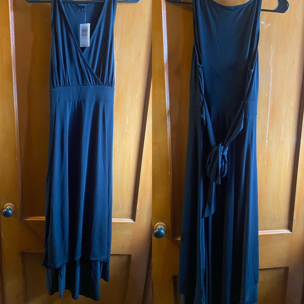 Torrid Black Sleeveless High Low Dress